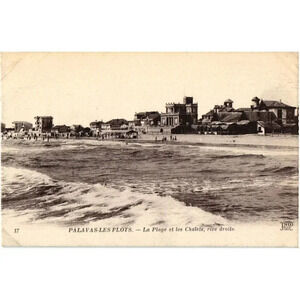 PALAVAS-LES FLOTS. - La Plage et les Chalets, rive droite Postcard